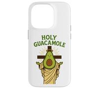 Holy Guacamole Funny Avocado God Design with Cross Custodia per iPhone 14 Pro