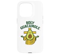 Holy Guacamole Funny Avocado God Design with Cross Custodia per iPhone 15 Pro