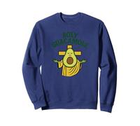 Holy Guacamole Funny Avocado God Design with Cross Felpa