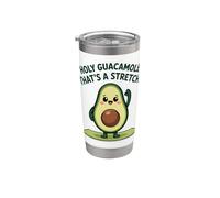 Holy Guacamole That is a stretch Funny Yoga Avocado Bicchiere termico in acciaio inox doppia parete