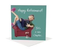 Holy Mackerel - Biglietto di auguri “Happy retirement. It's A New Chapter” - Per fare gli auguri per la pensione