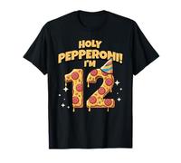 Holy Pepperoni I'm Twelve Pizza 12 Anni 12° Compleanno Maglietta
