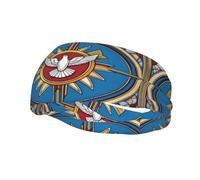 Holy Spirit Christia Pattern Sport Sweatband Fasce per la testa per donne uomini adatto per corsa, yoga, fitness, calcio