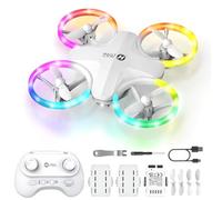 Holy Stone HS180 Mini Drone per Bambini con Luci LED per Ragazzi e Ragazze 6-12 Anni, Quadricottero RC Pieghevole con 3 Batterie 21 Minuti Volo, Flip 360°, Facile da Usare, Regalo Compleanno Bambini