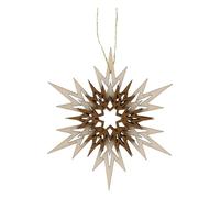Holyart Addobbo Legno Val Gardena Cristallo Ghiaccio Tre Strati 8 cm