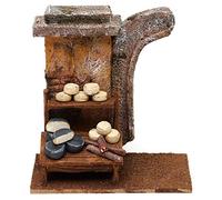 Holyart Ambientazioni, botteghe, case, pozzi: Scena banchetto formaggi 15x15x10 cm per presepi di 10 cm
