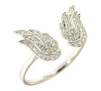 Holyart Anello Amen ARG 925 rodiato con Ali Zirconate, 18.5 mm (0.72 INC.) - EU/IT 18