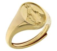 Holyart Anello Chevalier Amen Madonna Miracolosa Argento 925 Regolabile, S