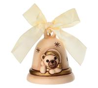 Holyart Angeli di Natale e oggettistica: Campanella Thun Limited Edition Crema con Teddy in Ceramica
