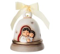 Holyart Angeli di Natale e oggettistica: Campanella Thun Special Edition Bianca con Maria e Gesù Bambino in Ceramica