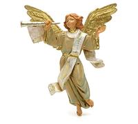 Holyart Angelo con tromba verde 12 cm Fontanini