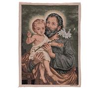 Holyart Arazzi: Arazzo San Giuseppe con giglio 50x40 cm