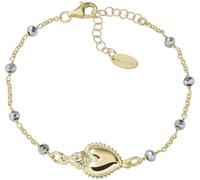 Holyart Bracciale Amen Argento 925 Cristalli Oro Sacro Cuore
