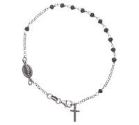 Holyart Bracciale Rosario Classico Colore Nero Argento 925