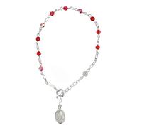 Holyart Bracciale Santa Rita Argento 925 Cristallo Rosso Rosario