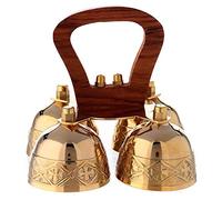 Holyart Campanello liturgico 4 Suoni Manico Legno Ottone