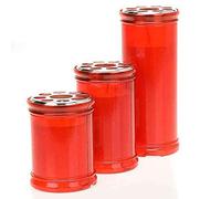 Holyart Candela Votiva Rossa Cera Bianca, 40T - 150 x 65 mm (5.91 x 2.56 INC.)