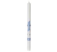 Holyart Candele, ceri, ceretti: Cero Battesimo croce azzurra 400x30 mm