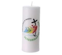 Holyart Candelotto Bianco Logo Ufficiale Giubileo 2025 13x5 cm