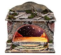 Holyart Capanna con Cielo Batteria e Corrente 35x35x25 cm presepe Napoletano