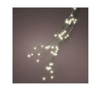 Holyart Cascata Luminosa 650 microled Filo Verde Albero Natale 200 cm Bianco Caldo INT EST