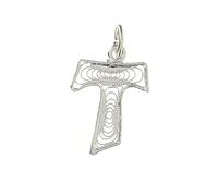 Holyart Ciondoli con croce: Tau filigrana argento 800