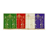 Holyart Conopeo Tabernacolo Ricamo Fiori 50x40 cm, Verde