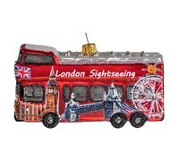 Holyart Decorazioni vetro soffiato per albero: Bus turistico Londra addobbo albero Natale