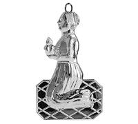 Holyart Ex Voto: Ex voto donna in ginocchio argento 925 o metallo 12 cm, Metallo