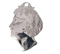 Holyart Ex Voto: Ex voto testa di donna argento 925 o metallo 14 cm, Metallo
