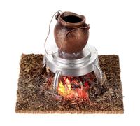 Holyart Fuoco 2 led giallo rosso tremolanti per presepe 10x6,5x7 cm