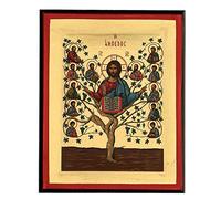 Holyart Icona Greca serigrafata Albero della Vita 20x15 cm