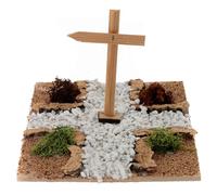 Holyart Incrocio strada Betlemme ciottoli 20 cm presepe 10-12 cm