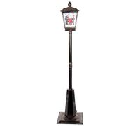 Holyart Lampione Nero e Grigio Movimento Neve e Babbo Natale 180 cm