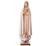 Holyart Madonna di Fatima per Esterno Colorata Val Gardena Fibra di Vetro, 60 cm (23.64 INC.)
