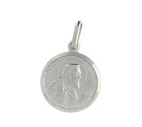 Holyart Medaglia Padre pio Argento 925 rodiato 1,2 cm