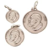 Holyart Medaglietta Padre pio Argento 925, 8 mm (0.32 INC.)