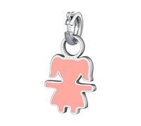 Holyart Mini charm bimba rosa acciaio ipoallergenico