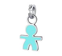 Holyart Mini Charm Bimbo Turchese Acciaio smaltato ipoallergenico
