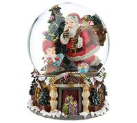 Holyart Palla di Neve Babbo Natale con Doni Carillon h.20 cm