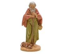Holyart Pastore anziano con cane 12 cm Fontanini