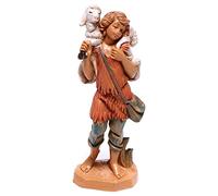 Holyart Pastore con pecora in spalla presepe Fontanini 10 cm