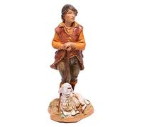Holyart Pastore con pecora presepe Fontanini 12 cm