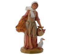 Holyart Pastorella con Grano e Oca 12 cm Fontanini