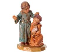 Holyart Pastorelli bimbo e bimba Fontanini presepe 12 cm statuina pvc