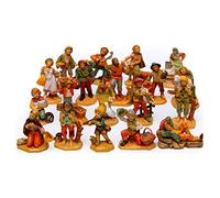 Holyart Pastori per presepe 7 cm tipo legno set 19 modelli