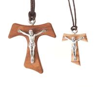 Holyart Pendente Tau crocifisso in metallo, 4 x 3.5 cm (1.58 x 1.38 inc.)