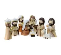 Holyart Presepe 11 pezzi 7 cm resina stile baby