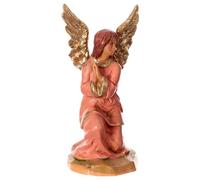 Holyart Presepe Fontanini: Angelo in ginocchio Fontanini dipinto a mano presepe 9,5 cm