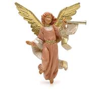 Holyart Presepe Fontanini: Angelo suona la tromba rosa 12 cm Fontanini